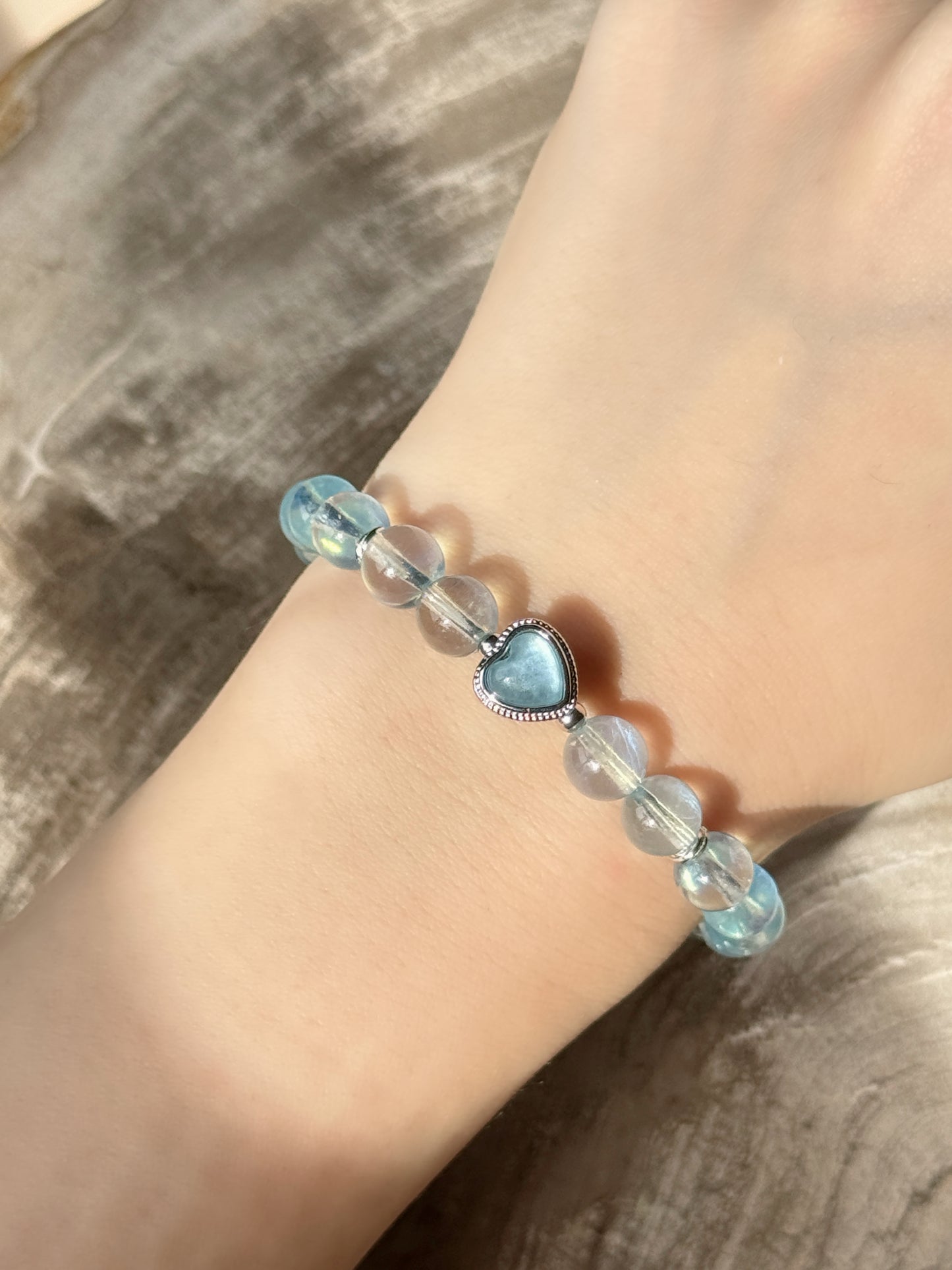 新月海藍寶石手環