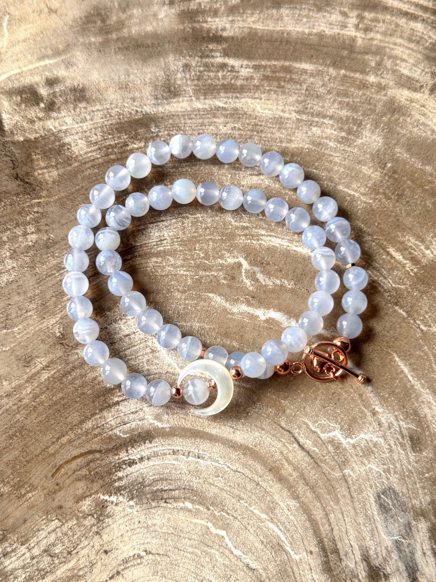 藍色蕾絲瑪瑙項鍊