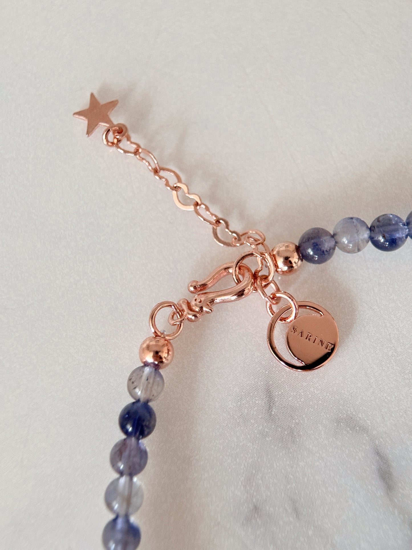 Iolite Fluorite Freshwater Pearl Choker