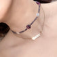 Iolite Fluorite Freshwater Pearl Choker
