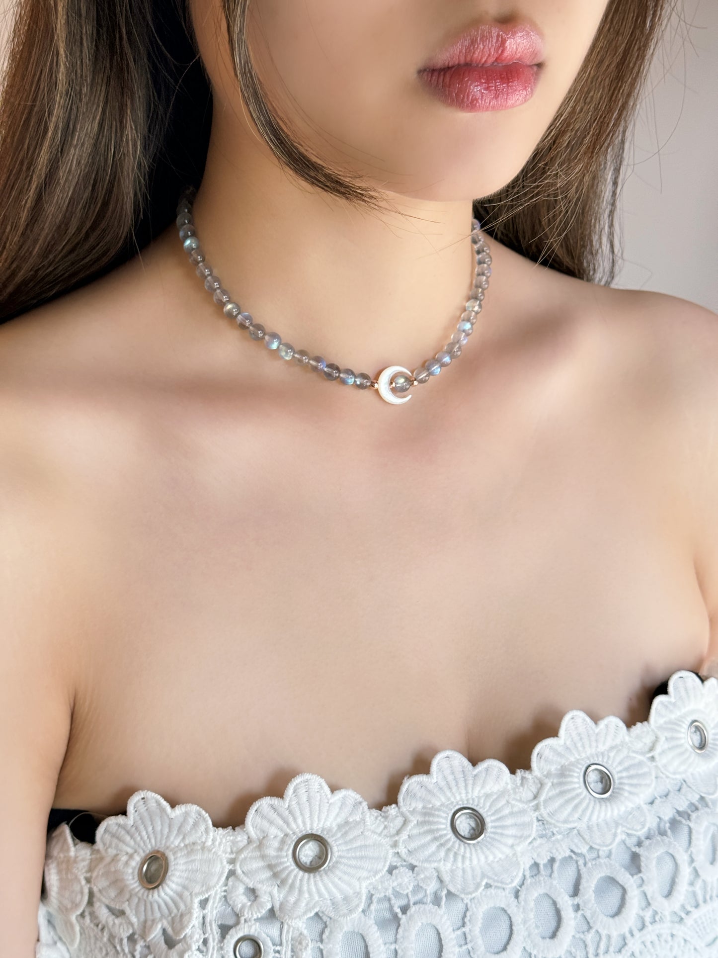 New Moon Labradorite Necklace