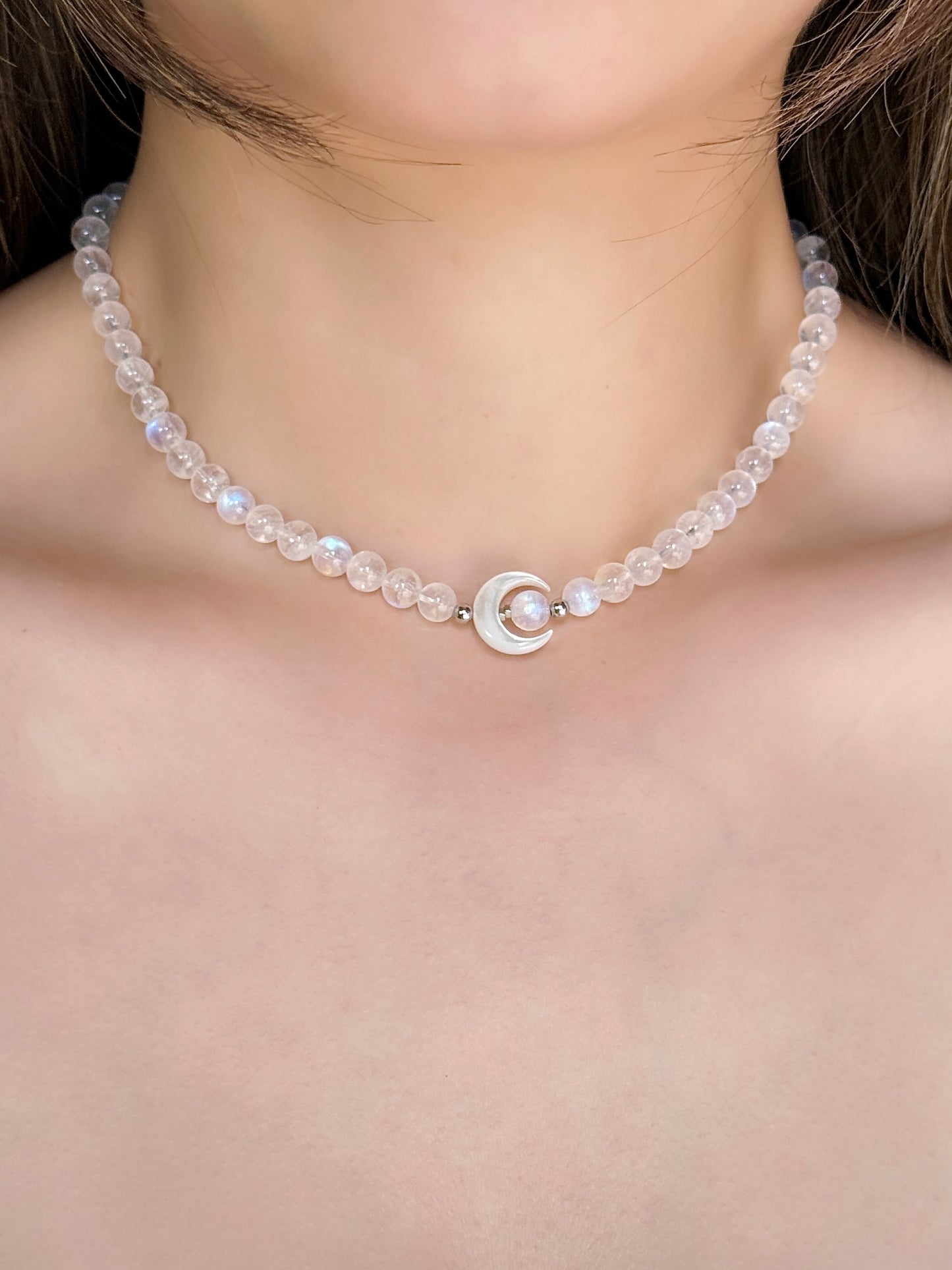 New Moon Moonstone Necklace