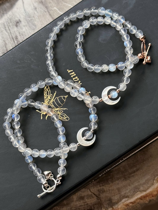 New Moon Moonstone Necklace