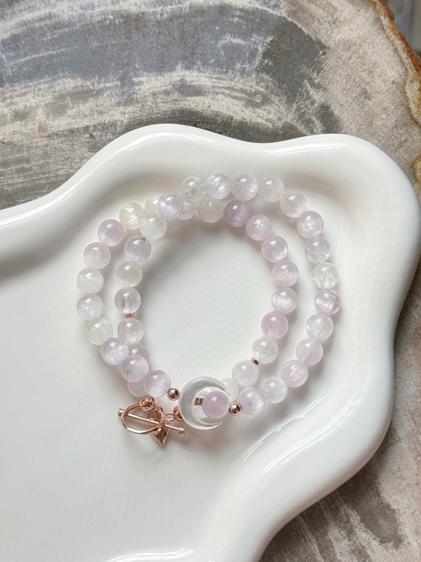 New Moon Cat-Eye Kunzite Necklace