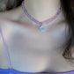 Rose Amethyst Necklaces with Mother of Pearl Pendant