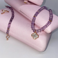 Rose Amethyst Necklaces with Mother of Pearl Pendant